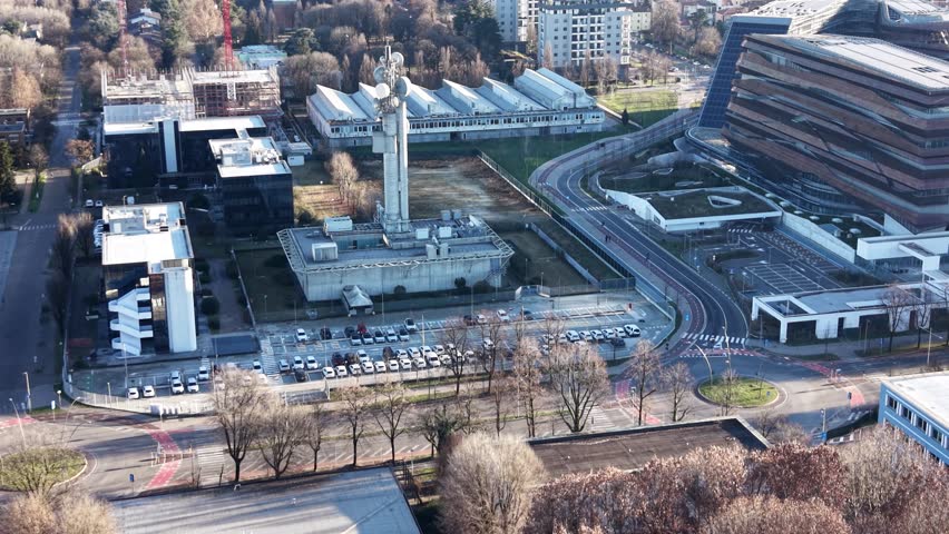 Office Quarter With Streets and Daily Business Activity