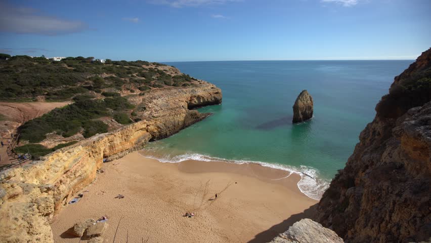 A view of a cave in Algarve region, Portugal