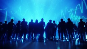 Business people watching financial data analysis on a large screen, - Powered by Shutterstock - Get 15% off with code: PIKWIZARD15