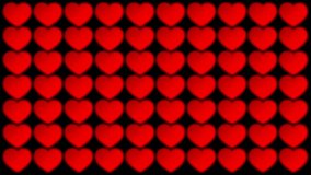 Dynamic Red Hearts Seamless Loop Pattern Background. Valentine's Day, Love, Romance, Abstract Motion Graphics. - Powered by Shutterstock - Get 15% off with code: PIKWIZARD15