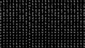 coding and programming visual background for technology video,cybersecurity background with scrolling tech character animation,digital data flow with falling cyan alphabet letters on black - Powered by Shutterstock - Get 15% off with code: PIKWIZARD15