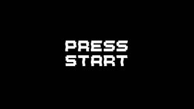Press Start Text Animation with VHS Glitch Effect on Black Background Retro Arcade Game Start Screen with Analog Distortion for Gaming Motion Graphics - Powered by Shutterstock - Get 15% off with code: PIKWIZARD15