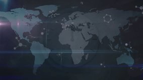 HUD rotating and zooming, displaying COVID-19 pandemic bar chart filling, illustrating market crash. Infographic, holographic, dataviz, futuristic, virtual, worldmap, molecular - Powered by Shutterstock - Get 15% off with code: PIKWIZARD15