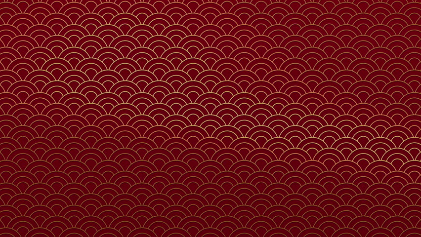 Red gold Chinese seamless pattern background with circle for celebration and new year