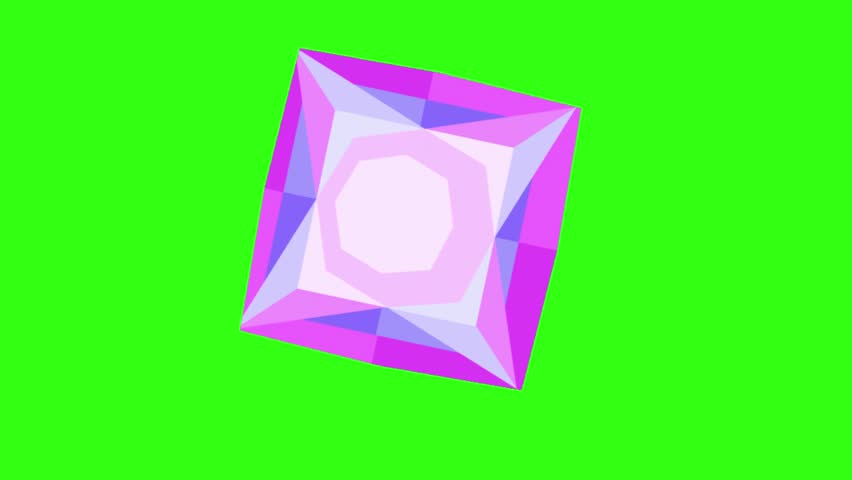 Purple diamond with square shaped animation