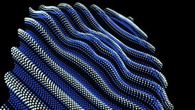 Animated blue wavy pattern with dots on black background - Powered by Shutterstock - Get 15% off with code: PIKWIZARD15