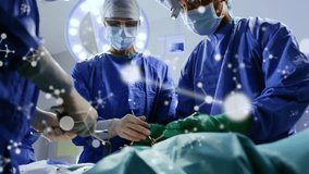 Animation of molecules over diverse surgeons operating. global medicine, science and data processing concept digitally generated video. - Powered by Shutterstock - Get 15% off with code: PIKWIZARD15