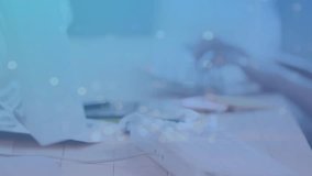 Animation of financial data processing over business people using laptop in office. Global business success and digital interface concept digitally generated image. - Powered by Shutterstock - Get 15% off with code: PIKWIZARD15