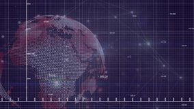 Animation of light spot and graphs over spinning globe and data processing on black background. Global finance and business technology concept - Powered by Shutterstock - Get 15% off with code: PIKWIZARD15