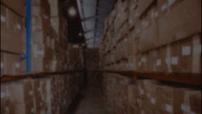 Animation of financial and stock market processing against empty warehouse. Global finance and transportation logistics business technology concept - Powered by Shutterstock - Get 15% off with code: PIKWIZARD15