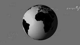 Stylized Earth globe floating in 3D render, featuring floating math formulas and chemical diagrams. Globes, scientific visualization, molecular structures, mathematical symbols, data science, - Powered by Shutterstock - Get 15% off with code: PIKWIZARD15