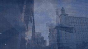 Animation of data processing over cityscape and european union flag. european economy, politics and technology concept digitally generated video. - Powered by Shutterstock - Get 15% off with code: PIKWIZARD15