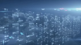 Animation of network of connections and data processing with icons over cloudy sky. global connections, data processing and technology concept digitally generated video. - Powered by Shutterstock - Get 15% off with code: PIKWIZARD15