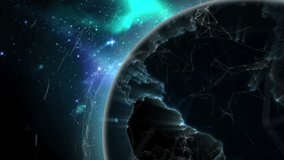 Animation of clock moving over sparkling. Global communication technology and digital network concept digitally generated video. - Powered by Shutterstock - Get 15% off with code: PIKWIZARD15