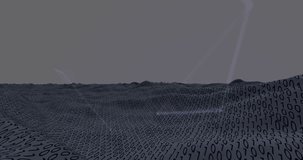 Animation of glowing blue spots and network of connections against binary coding over digital wave. Global networking and business technology concept - Powered by Shutterstock - Get 15% off with code: PIKWIZARD15