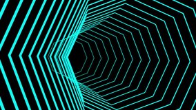 Abstract neon octagon tunnel loop featuring futuristic violet wireframe geometric wormhole background 4K UHD - Powered by Shutterstock - Get 15% off with code: PIKWIZARD15