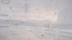 Animation of text with globe and network of connections. Global digital interface technology and networking concept digitally generated video. - Powered by Shutterstock - Get 15% off with code: PIKWIZARD15