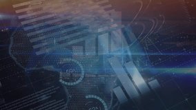 Animation of data processing over start texts. Global business and digital interface concept digitally generated video. - Powered by Shutterstock - Get 15% off with code: PIKWIZARD15