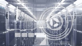 Animation of network of connections with icons and data processing over computer servers. Global computing, connections, networks and data processing concept digitally generated video. - Powered by Shutterstock - Get 15% off with code: PIKWIZARD15