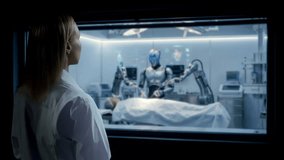 Female Scientist Systematically Examines Sophisticated Robotic Surgical Processes In Modern Clinical Setting - Powered by Shutterstock - Get 15% off with code: PIKWIZARD15