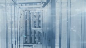 Animation of mathematical equations over server room. Global technology and digital interface concept digitally generated video. - Powered by Shutterstock - Get 15% off with code: PIKWIZARD15