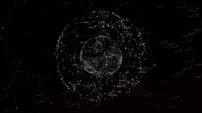 Outer sphere appearing, digital orb pulsing and red code clusters cascading visualizing data flow. Technology, data, visualization, network, cybersecurity, digital, abstract - Powered by Shutterstock - Get 15% off with code: PIKWIZARD15