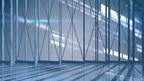 Animation of neon 3d city model over cityscape. global engineering, connections and digital interface concept digitally generated video. - Powered by Shutterstock - Get 15% off with code: PIKWIZARD15