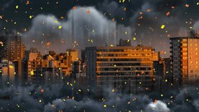 Animation of media icons over cityscape. Social media and digital interface concept digitally generated video. - Powered by Shutterstock - Get 15% off with code: PIKWIZARD15