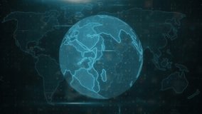 Animation of globe, statistics and data processing. Global business, finance and data processing concept. Digitally generated video. - Powered by Shutterstock - Get 15% off with code: PIKWIZARD15