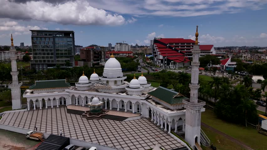 B roll of Museum Batam Raja Ali Haji showcasing cultural heritage architecture and historical exhibits reflecting Malay history literature and identity in Batam Indonesia