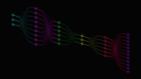 Seamless Looping 4K Neon Neural Network With Flowing Data Streams, Futuristic Artificial Intelligence Background, Digital Brain Connections, Abstract Technology Visualization - Powered by Shutterstock - Get 15% off with code: PIKWIZARD15