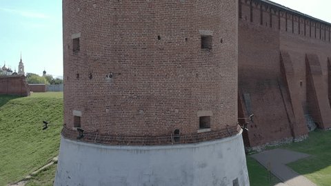 Drone Ascending near Kolomna Kremlin Tower