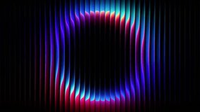 Rotating neon circular gradient refracted through ribbed glass. Radiant gradient light ring slowly rotating behind reeded glass. Dynamic luminous ring in continuous smooth rotation. Bright circular banner with dazzling fluorescent light diffusion effect for high impact visual projects. Gradient reflections and radiant neon lines flowing in smooth circular motion creating abstract circle banner for immersive visuals, music shows and digital performances. Seamless loop. 4K - Powered by Shutterstock - Get 15% off with code: PIKWIZARD15
