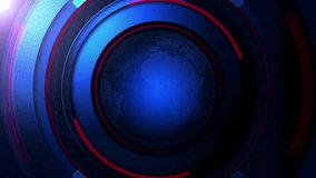 Professional News Broadcast Background - Digital Blue Earth Globe with Rotating Tech Rings - Powered by Shutterstock - Get 15% off with code: PIKWIZARD15