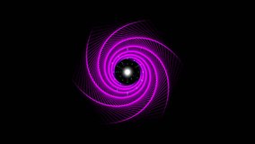 Seamless loop of a geometric hexagonal tunnel twisting in a double helix structure. Procedural wireframe visuals with high-speed fluorescent streaks representing metric expansion or warp travel in a void. - Powered by Shutterstock - Get 15% off with code: PIKWIZARD15