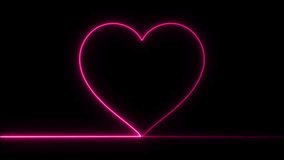 Glowing Heart Icon Animation. Love Heart Neon Light Animation. Romantic Neon Heart Glowing Motion	 - Powered by Shutterstock - Get 15% off with code: PIKWIZARD15