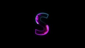 Neon letter S with alpha channel, neon alphabet for banner, english alphabet in neon style with a transparent background - Powered by Shutterstock - Get 15% off with code: PIKWIZARD15