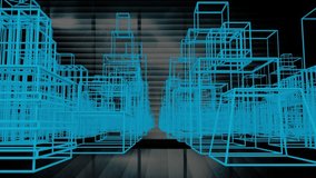 Animation of digital cityscape and white lines over cityscape. global connections, data processing and digital interface concept digitally generated video. - Powered by Shutterstock - Get 15% off with code: PIKWIZARD15