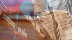 Animation of woman using laptop over warehouse. global business, connections and digital interface concept digitally generated video. - Powered by Shutterstock - Get 15% off with code: PIKWIZARD15