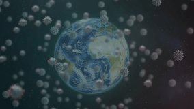 Animation of global network of media icons and data processing over clock. Global covid pandemic concept digitally generated video. - Powered by Shutterstock - Get 15% off with code: PIKWIZARD15