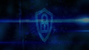 Animation of light trail over security padlock icon and data processing against blue background. Cyber security and business technology concept - Powered by Shutterstock - Get 15% off with code: PIKWIZARD15