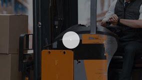 Animation of network of connections over caucasian warehouse worker. global shipping, delivery and connections concept digitally generated video. - Powered by Shutterstock - Get 15% off with code: PIKWIZARD15