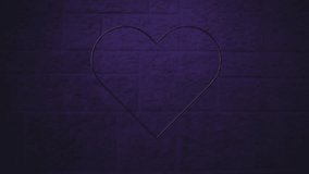 Animation of pink high score over neon greenheart icon against grey brick wall. Social media networking technology concept - Powered by Shutterstock - Get 15% off with code: PIKWIZARD15