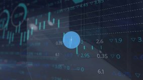 The video shows a global business, computing, and digital interface concept. Data processing and stock market activities are shown taking place over a server room. - Powered by Shutterstock - Get 15% off with code: PIKWIZARD15