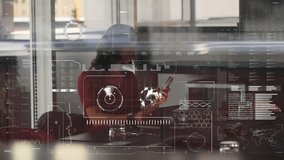 Animation of financial data processing over caucasian businesswoman using smartphone. Global technology, finances and digital interface concept digitally generated video. - Powered by Shutterstock - Get 15% off with code: PIKWIZARD15
