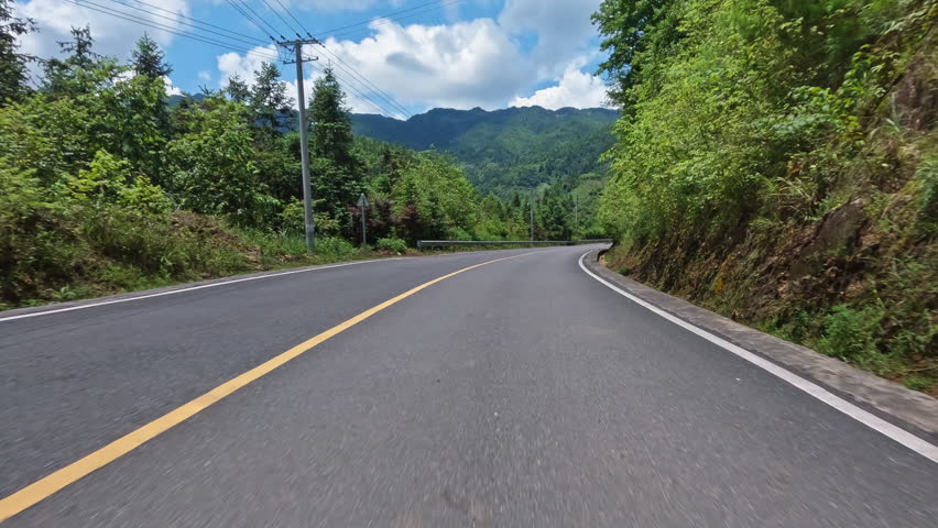 Driving a car on country road