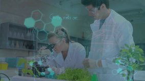 Animation of mathematical equations and data processing over diverse scientist in lab cityscape. global science, technology and digital interface concept digitally generated video. - Powered by Shutterstock - Get 15% off with code: PIKWIZARD15