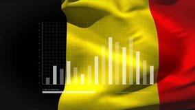 Animation of financial data processing over flag of belgium. Global finance, business, connections, computing and data processing concept digitally generated video. - Powered by Shutterstock - Get 15% off with code: PIKWIZARD15