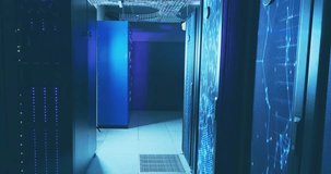 Binary code and data processing animation over server room. Technology, digital, network, storage, cyber, information - Powered by Shutterstock - Get 15% off with code: PIKWIZARD15