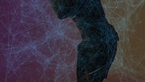 Thinking person silhouette with network connections overlay in animation style. Networking, connectivity, technology, digital, communication, abstract - Powered by Shutterstock - Get 15% off with code: PIKWIZARD15